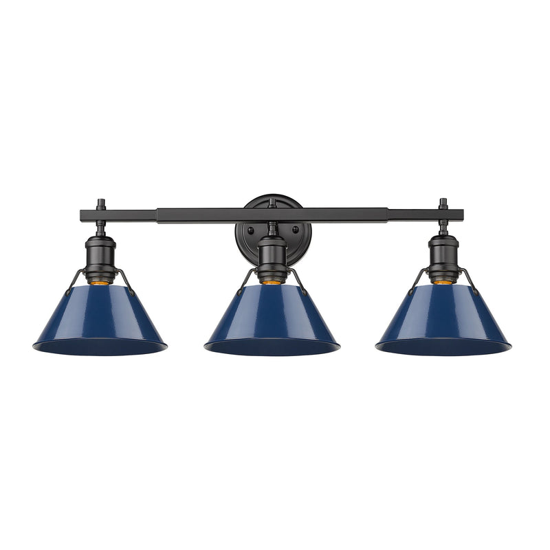 Orwell 3-Light Bath Vanity Light in Matte Black