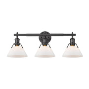 Orwell 3-Light Bath Vanity Light in Matte Black