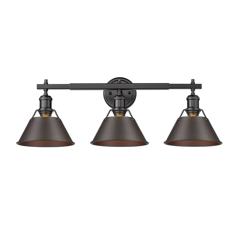 Orwell 3-Light Bath Vanity Light in Matte Black