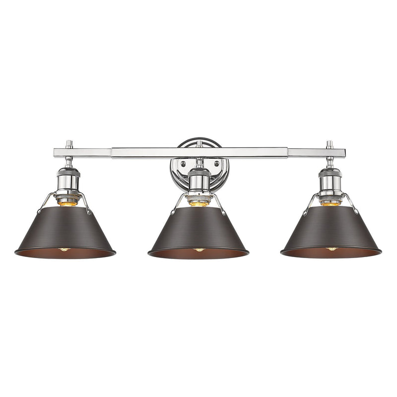 Orwell 3-Light Bath Vanity Light in Chrome