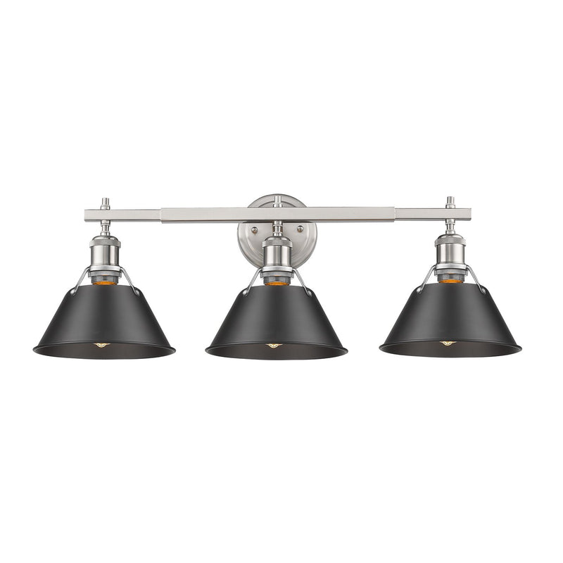 Orwell 3-Light Bath Vanity Light in Pewter
