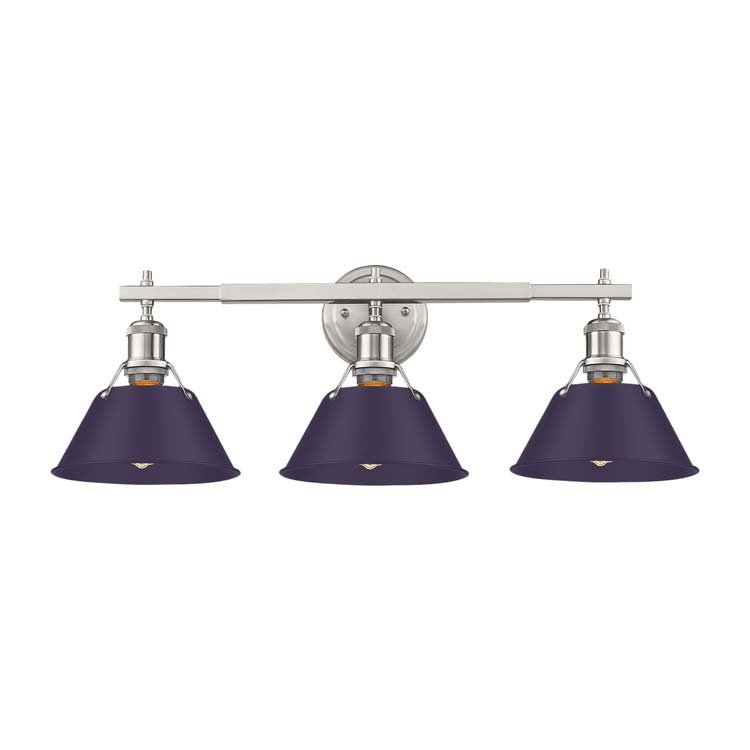 Orwell 3-Light Bath Vanity Light in Pewter