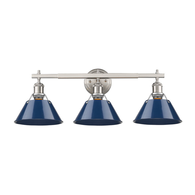 Orwell 3-Light Bath Vanity Light in Pewter
