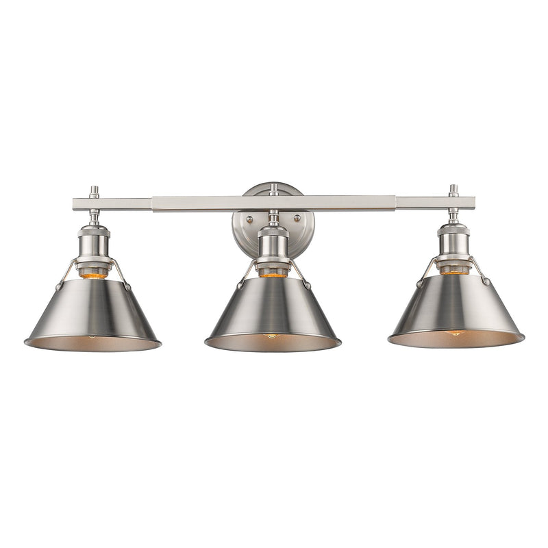 Orwell 3-Light Bath Vanity Light in Pewter