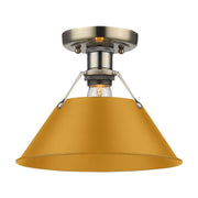 Orwell Semi-Flush Mount in Aged Brass