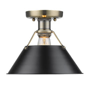 Orwell Semi-Flush Mount in Aged Brass