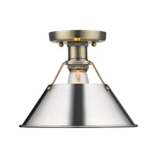 Orwell Semi-Flush Mount in Aged Brass