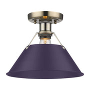 Orwell Semi-Flush Mount in Aged Brass