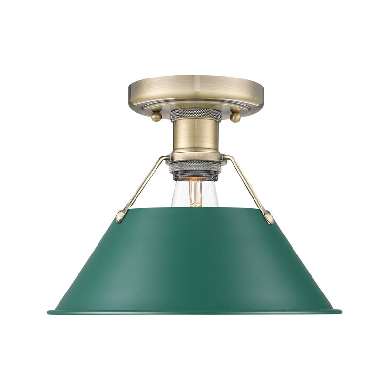 Orwell Semi-Flush Mount in Aged Brass