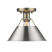 Orwell Semi-Flush Mount in Aged Brass