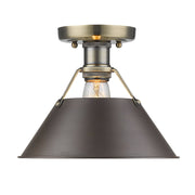 Orwell Semi-Flush Mount in Aged Brass