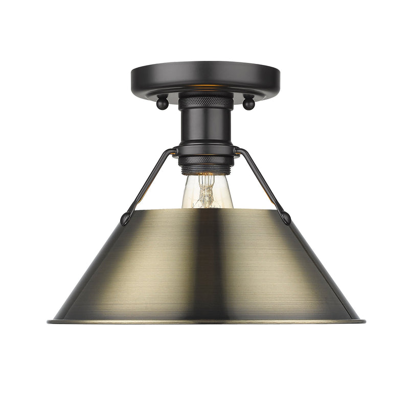 Orwell Semi-Flush Mount in Matte Black