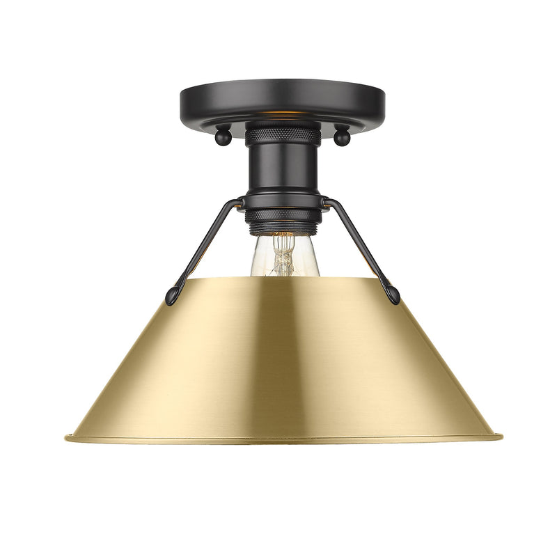 Orwell Semi-Flush Mount in Matte Black