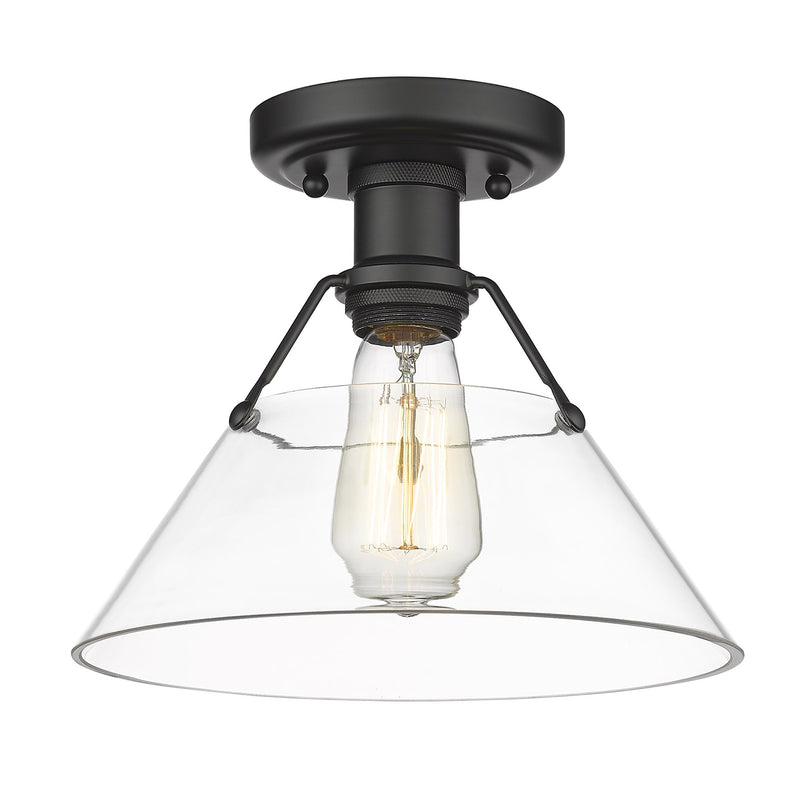 Orwell Semi-Flush Mount in Matte Black