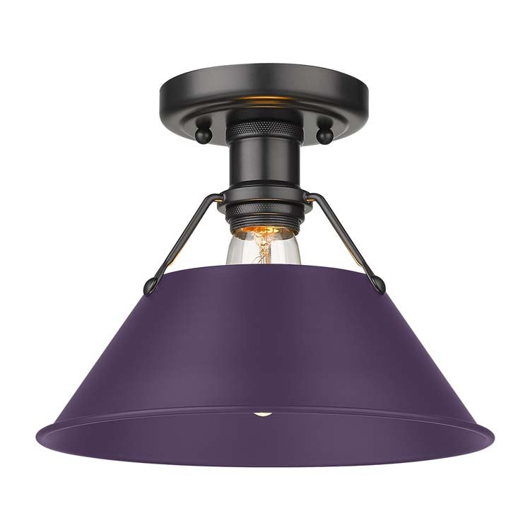 Orwell Semi-Flush Mount in Matte Black