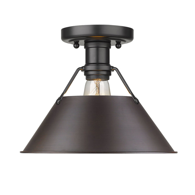 Orwell Semi-Flush Mount in Matte Black
