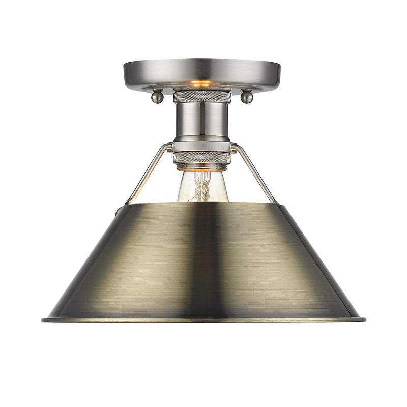 Orwell Semi-Flush Mount in Pewter