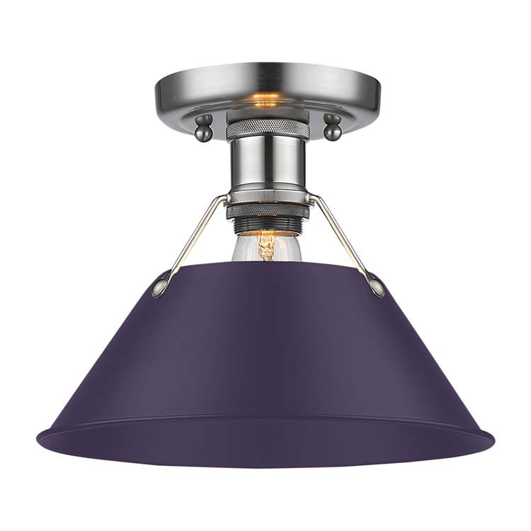 Orwell Semi-Flush Mount in Pewter