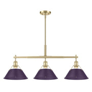 Orwell 3-Light Linear Pendant in Brushed Champagne Brass