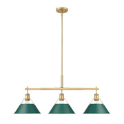 Orwell 3-Light Linear Pendant in Brushed Champagne Brass
