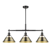 Orwell 3-Light Linear Pendant in Matte Black