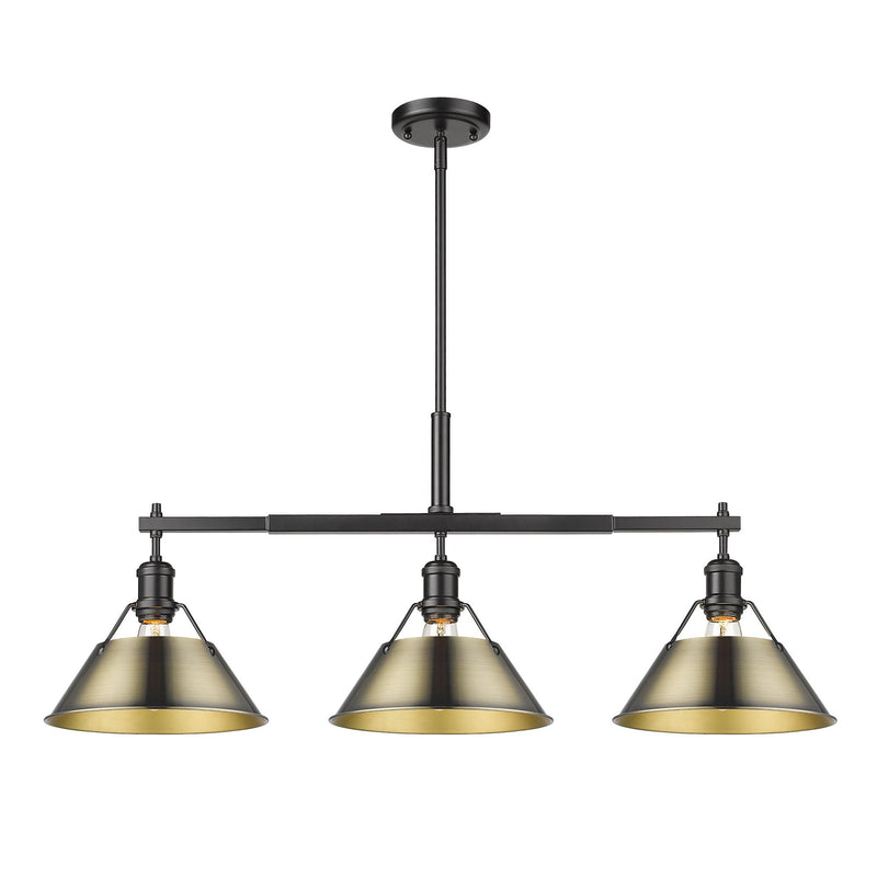 Orwell 3-Light Linear Pendant in Matte Black