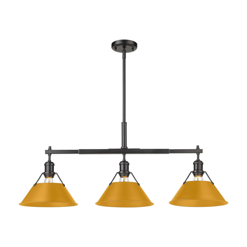 Orwell 3-Light Linear Pendant in Matte Black