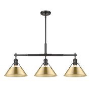 Orwell 3-Light Linear Pendant in Matte Black