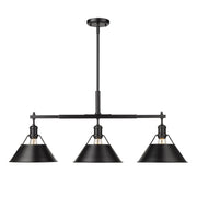 Orwell 3-Light Linear Pendant in Matte Black