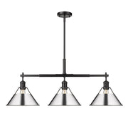 Orwell 3-Light Linear Pendant in Matte Black