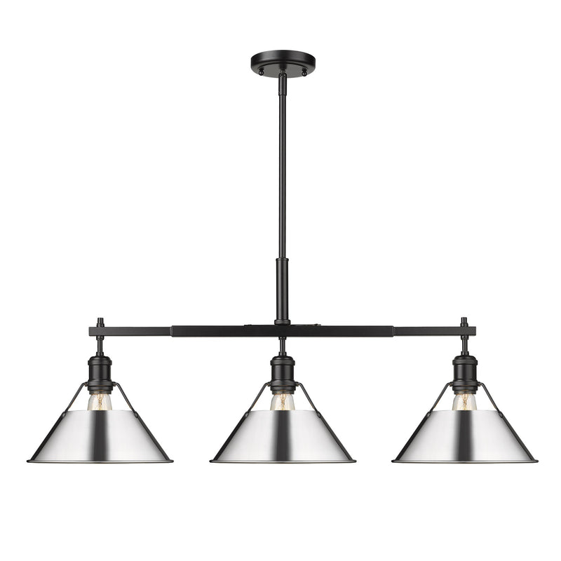 Orwell 3-Light Linear Pendant in Matte Black