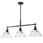 Orwell 3-Light Linear Pendant in Matte Black