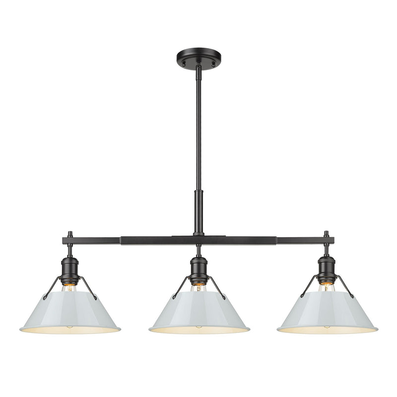 Orwell 3-Light Linear Pendant in Matte Black