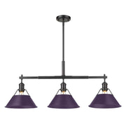 Orwell 3-Light Linear Pendant in Matte Black