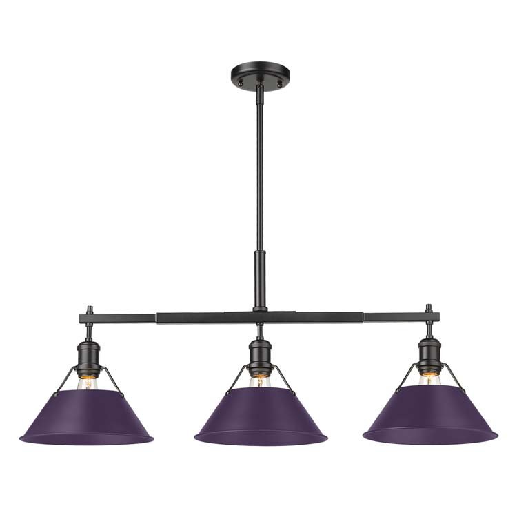 Orwell 3-Light Linear Pendant in Matte Black