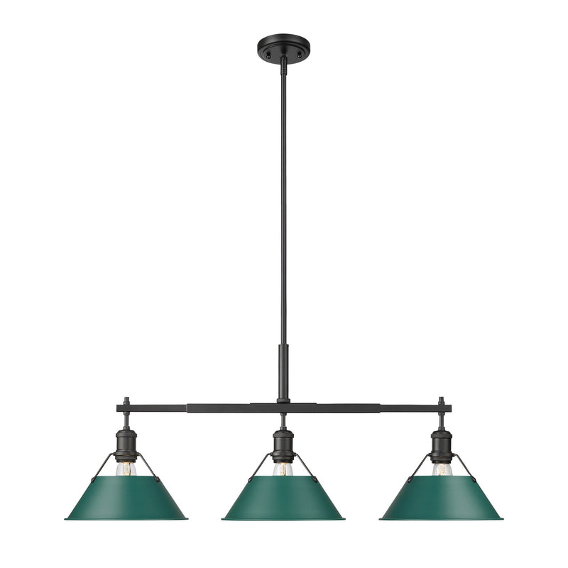 Orwell 3-Light Linear Pendant in Matte Black