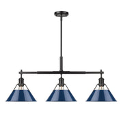 Orwell 3-Light Linear Pendant in Matte Black