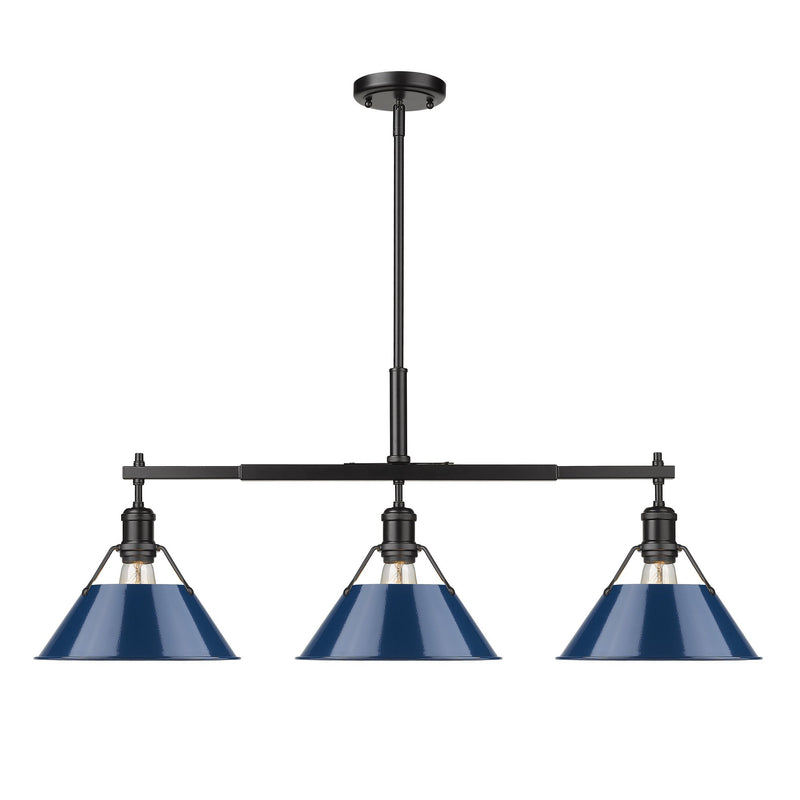 Orwell 3-Light Linear Pendant in Matte Black