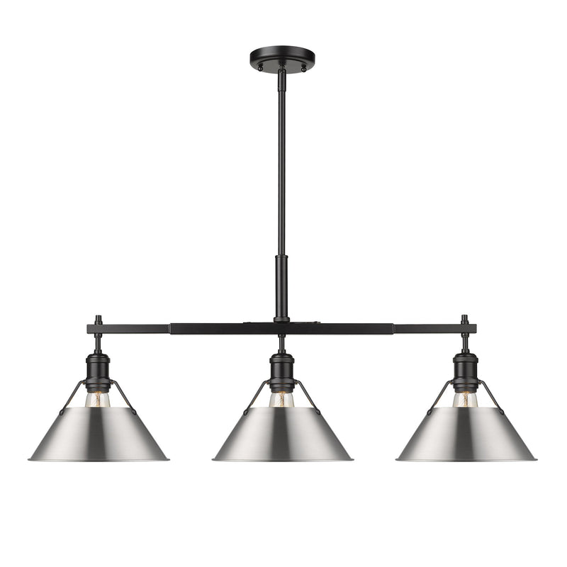 Orwell 3-Light Linear Pendant in Matte Black