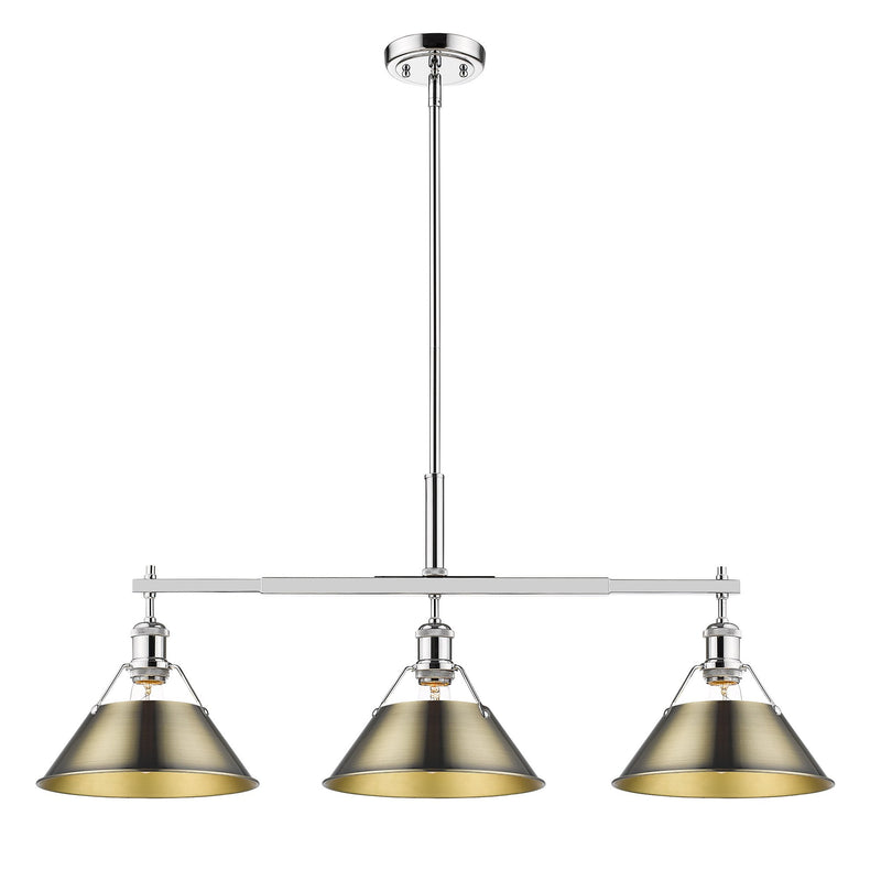 Orwell 3-Light Linear Pendant in Chrome