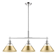 Orwell 3-Light Linear Pendant in Chrome