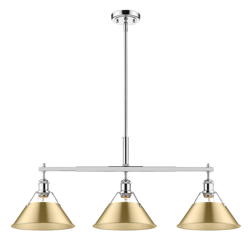Orwell 3-Light Linear Pendant in Chrome