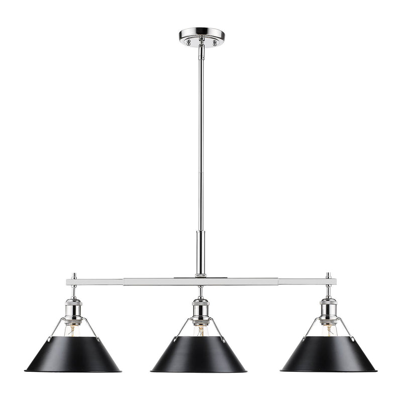 Orwell 3-Light Linear Pendant in Chrome