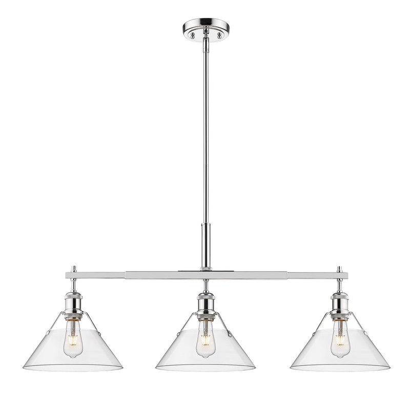 Orwell 3-Light Linear Pendant in Chrome
