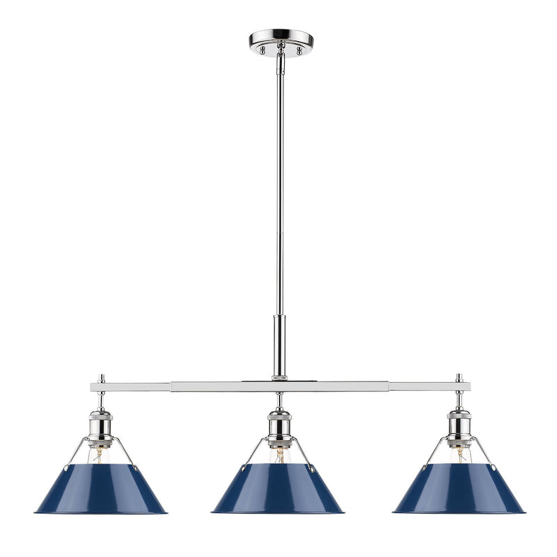 Orwell 3-Light Linear Pendant in Chrome
