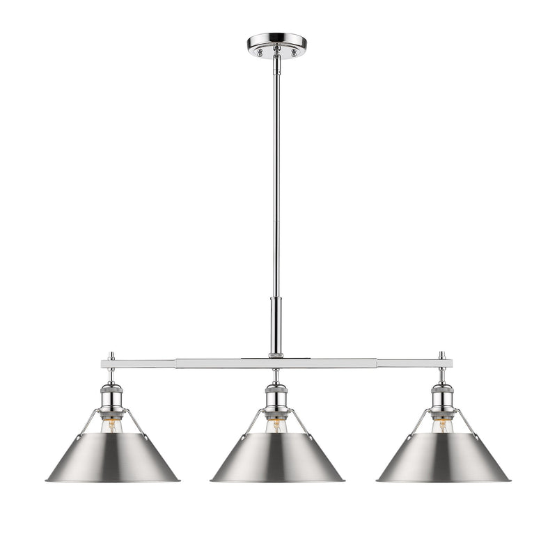 Orwell 3-Light Linear Pendant in Chrome