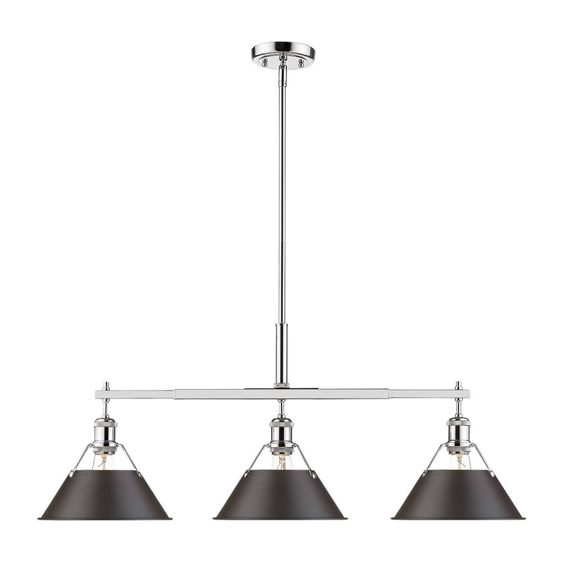 Orwell 3-Light Linear Pendant in Chrome