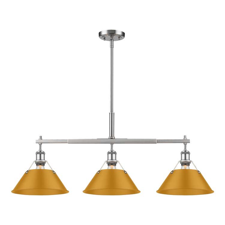 Orwell 3-Light Linear Pendant in Pewter