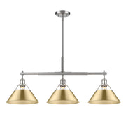 Orwell 3-Light Linear Pendant in Pewter