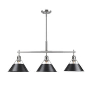Orwell 3-Light Linear Pendant in Pewter